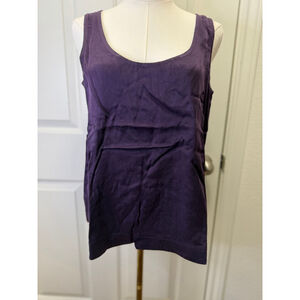 Haven Well Within Cupro Tank Top Purple S NWT Sleeveless Luxe Lounge Blouse